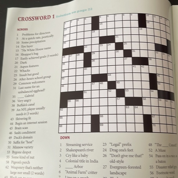 CROSSWORD CHALLENGE 20 EASY TO READ PUZZLES - Picture 2 of 5